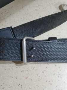 Police duty belt leather.