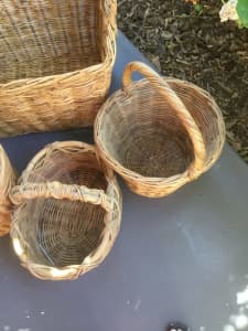 Cane baskets set
