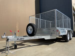 HUGE SPACE! New 10x6 Tandem H/D Galvanised Cage Braked trailer