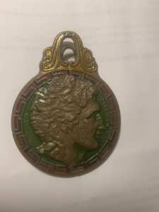 Greece mythology bronze paper clip. Vintage unique rare.