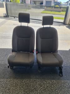 2011 Nissian Navara D40 ute front drivers and front passenger seats