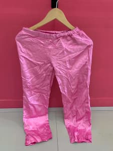 Pink Satin Material Pants Dance Costume