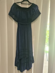 Ladies Hi-Low Navy Blue Dress - Never Worn - Size 10 to 14 fit est.