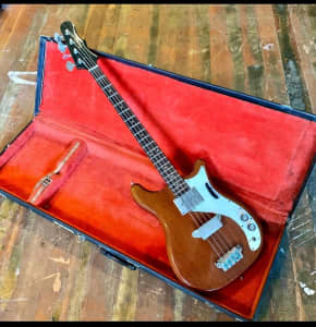 1965 Kalamazoo Red Fox Epiphone Newport Bass Guitar 100% Original