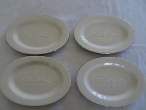 Christmas Holiday "Merry Everything" box of 4 plates