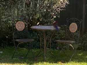 Terracotta 4x Chairs & Table Patio Garden Setting