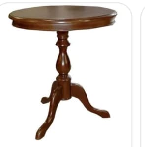 Round Mahogany Occasional Table