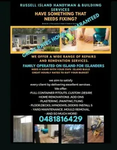 Cause We can handyman service Russell Island qld 
