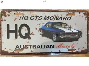 Holden hq gts Monaro tin sign