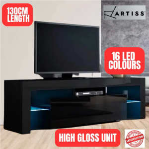 TV Cabinet Entertainment Unit RGB 16 LED Colours - Limited Stock