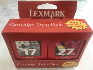 Brand new Lexmark Cartridge 17 & 27 Twin Pack
