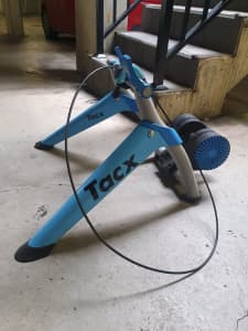 Tacx Boost Wheel on Indoor Trainer with mount and trainer tyre 