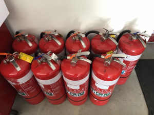 Fire extinguishers 9 kg down to 2 kg powder type