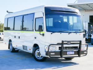2020 Toyota Coaster GDH322R Deluxe French Vanilla 6 Speed Sports Automatic Bus