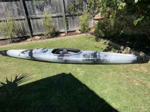 Platypus touring kayak, well used. Has a few scratches etc