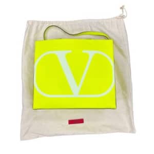 Valentino Garavani Vlogo Tote Bag Fluo Yellow 251232