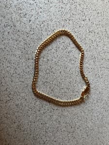 New bracelet/ bracelet ankle 18 crt gold wight 23,15g