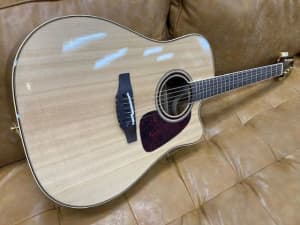 Takamine Pro Series 4 Dreadnought AC/EL Guitar with Cutaway RRP $2850