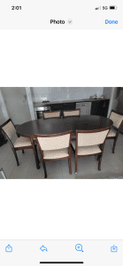 Chiswell Solid Dining table and 8 dining chairs