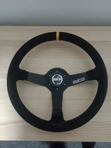 Sparco r345 350mm suede steering wheel