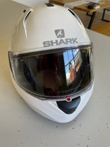 Shark Evo ES Blank White Modular Helmet Size XL