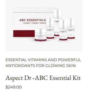 Facial products Aspect ABC essential kit
