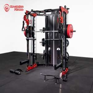 REVOLUTION R5 SMITH MACHINE - COMMERCIAL STEEL FRAME, CABLES & PULLEYS