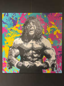 Ultimate Warrior by Adam Todd 122cm x 122cm Canvas Street Art