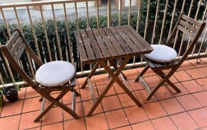 Small outdoor table and chairs