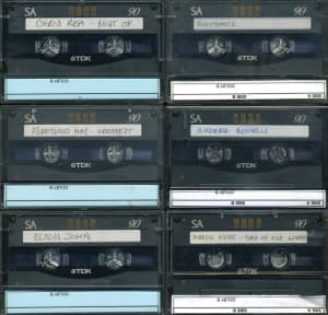 6 TDK SA90 Type II cassette tapes - set 2 - PENDING COLLECTION