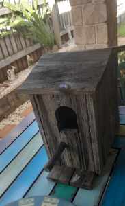 Rustic Bird Nesting Box and Feeder