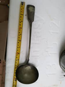 Antique large spoon maker mark sale as is 