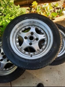four 15inch 4x114 stud ROH rims with new tyres.