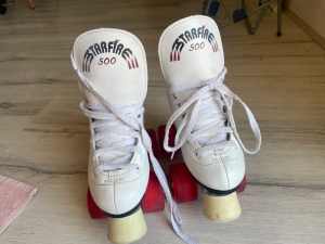 Starfire 500 White leather size 33 youth rollerskates