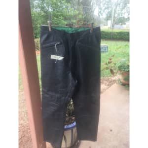 Leather pants for motorcycle riding