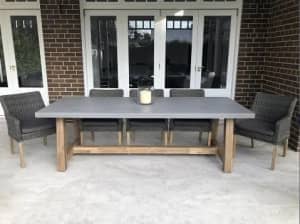 Modern Industrial concrete Dining table,B/New,2yr Wty