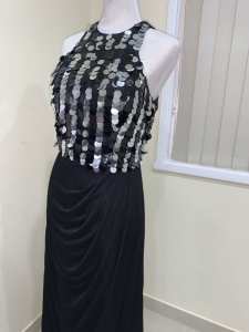 Silver/Black Formal Gown