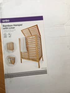 Anko Bamboo Laundry Hamper with Liner - Brand New in Box