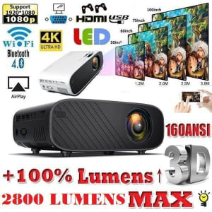 2800 lumens Android system 1080P HD Mini Video LED Projector Bluetooth