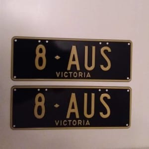 Vic Number Plates        8 AUS