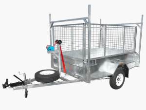 Single axle 1400kgs GVM heavy duty 8x5 high side trailer