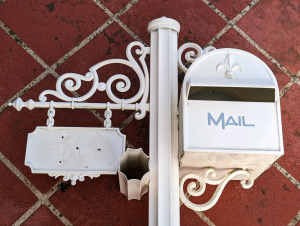 Residential Letterbox with Number Hanger