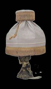 vintage Cupid cherub small lamp works brass style