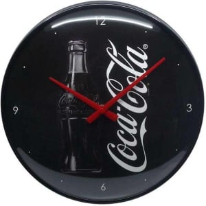 Coca Cola Sign of Good Taste Wall Clock 31cm Metal Glass COKE