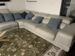 Nick Scali Leather Couch Sofa Lounge