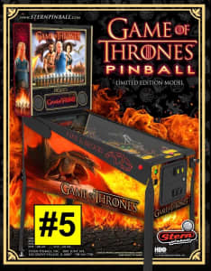 Stern Game of Thrones Pinball Machine LE with Topper