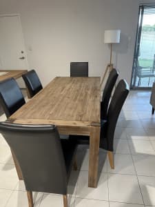 Silverwood table and 6 chairs