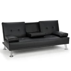 Sarantino Rochester Sofa Bed Lounge Couch Futon Furniture Suite Black