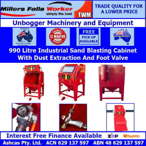 Millers Falls TWM 990L Industrial Sandblasting Cabinet Foot Pedal