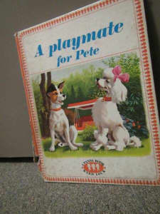 A playmate for pete dog kids retro vintage picture story book old
